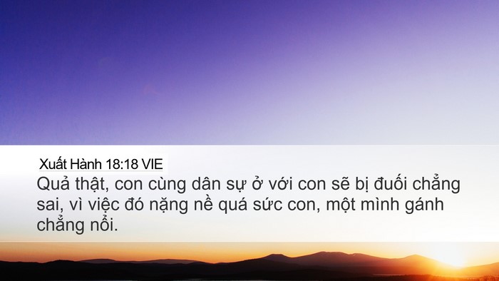 Xuất Hành 18:18 VIE Bible Verse Image