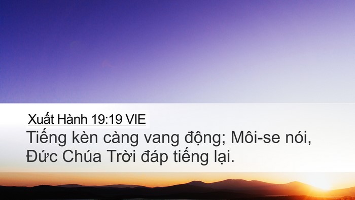 Xuất Hành 19:19 VIE Bible Verse Image