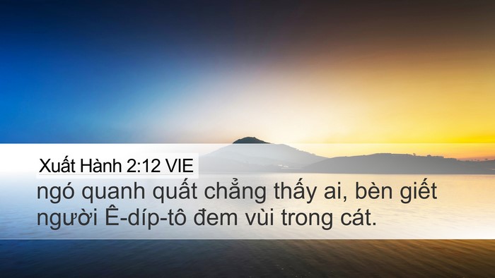 Xuất Hành 2:12 VIE Bible Verse Image