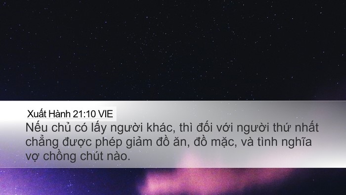 Xuất Hành 21:10 VIE Bible Verse Image