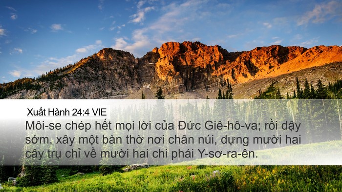 Xuất Hành 24:4 VIE Bible Verse Image
