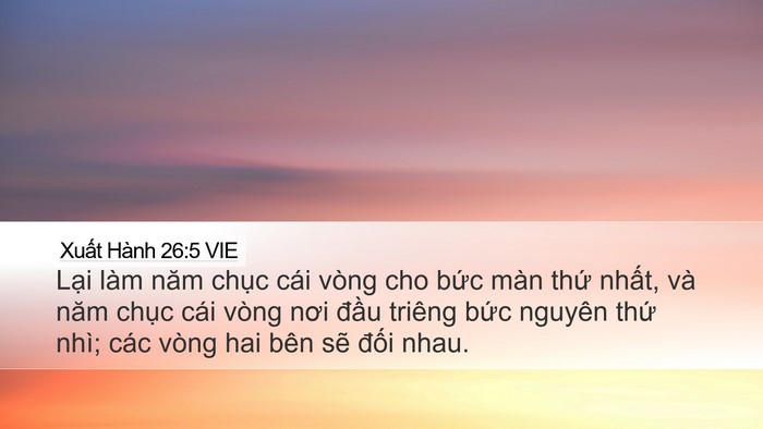 Xuất Hành 26:5 VIE Bible Verse Image