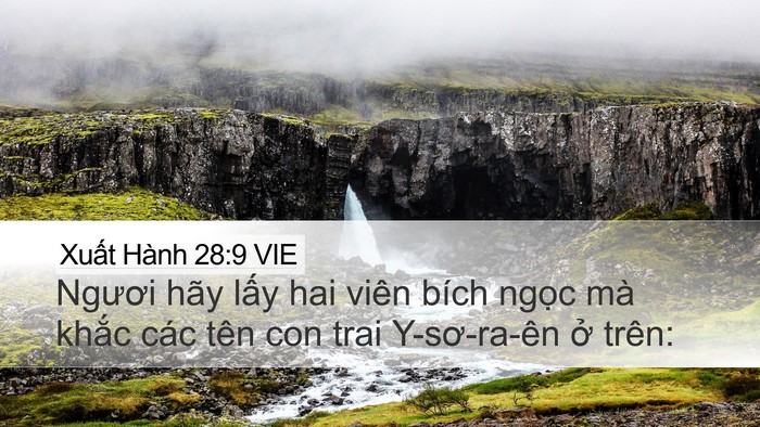 Xuất Hành 28:9 VIE Desktop Wallpaper - Ngươi hãy lấy hai viên bích ngọc mà - Desktop Bible Verse Wallpaper