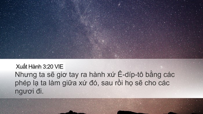Xuất Hành 3:20 VIE Bible Verse Image