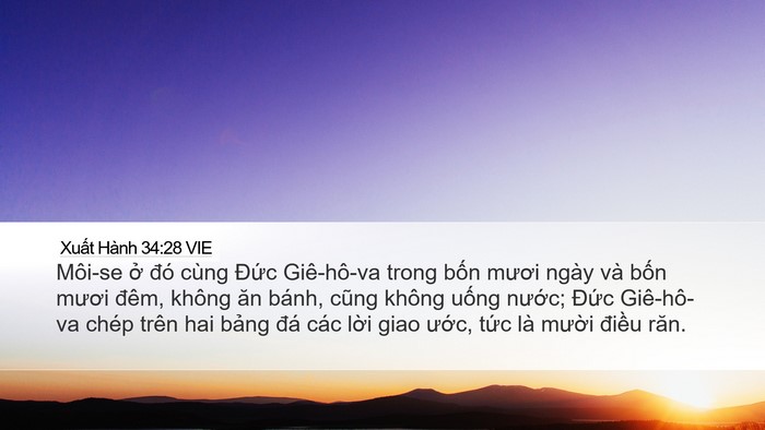 Xuất Hành 34:28 VIE Bible Verse Image