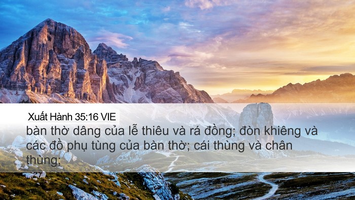 Xuất Hành 35:16 VIE Bible Verse Image