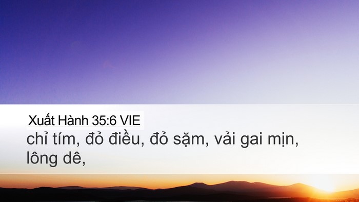 Xuất Hành 35:6 VIE Bible Verse Image