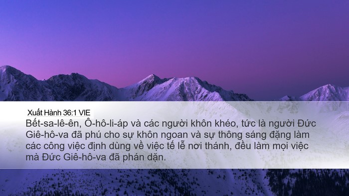Xuất Hành 36:1 VIE Bible Verse Image