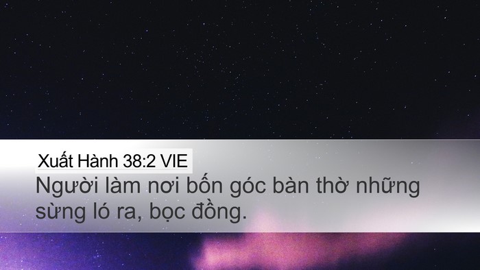 Xuất Hành 38:2 VIE Bible Verse Image