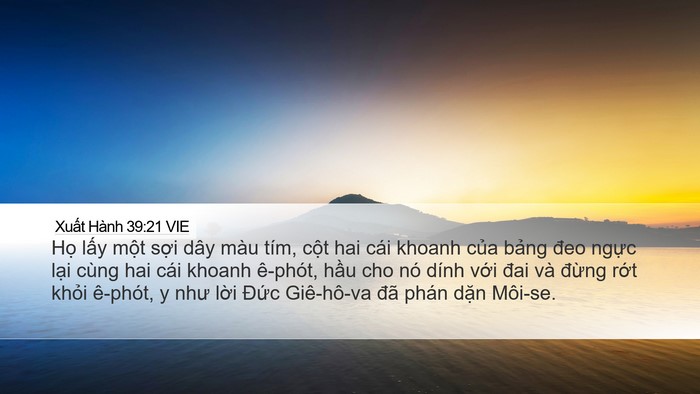 Xuất Hành 39:21 VIE Bible Verse Image