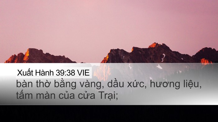 Xuất Hành 39:38 VIE Bible Verse Image