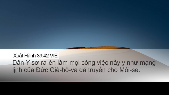 Xuất Hành 39:42 VIE Bible Verse Image