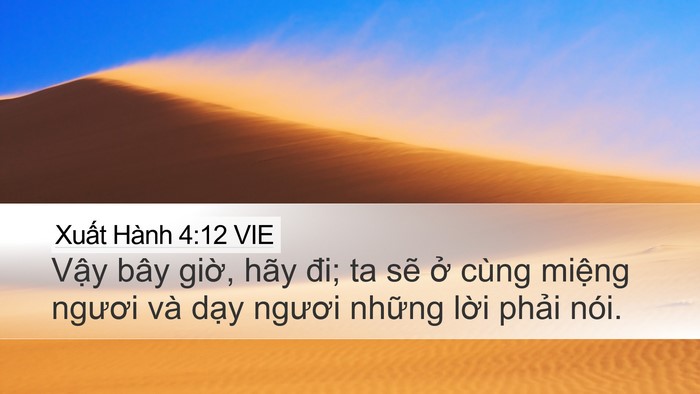 Xuất Hành 4:12 VIE Bible Verse Image