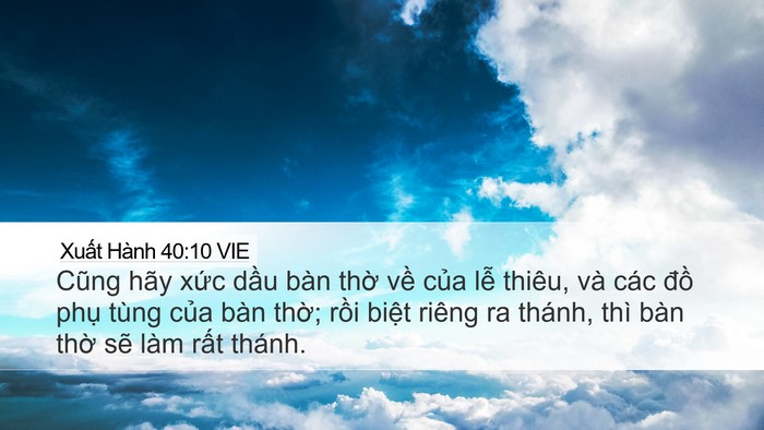 Xuất Hành 40:10 VIE Bible Verse Image