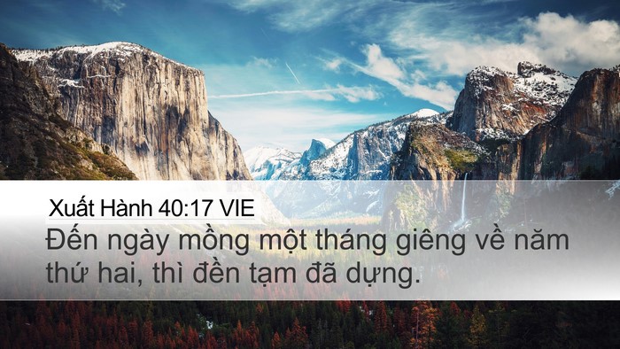 Xuất Hành 40:17 VIE Bible Verse Image