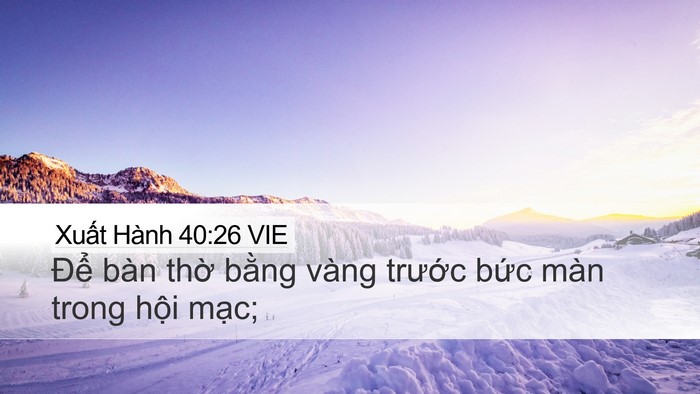 Xuất Hành 40:26 VIE Bible Verse Image
