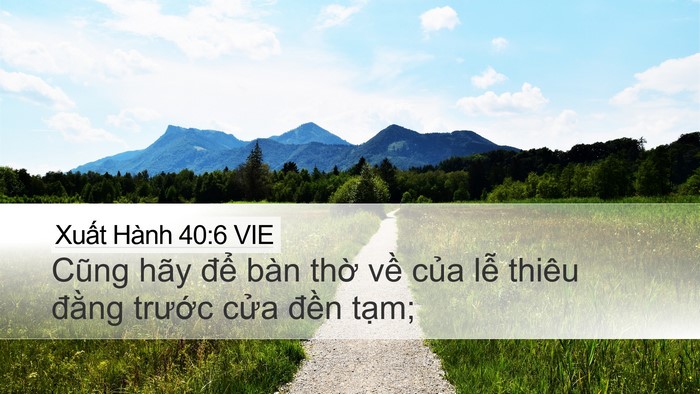 Xuất Hành 40:6 VIE Bible Verse Image