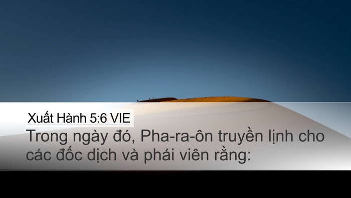 Xuất Hành 5:6 VIE Bible Verse Image