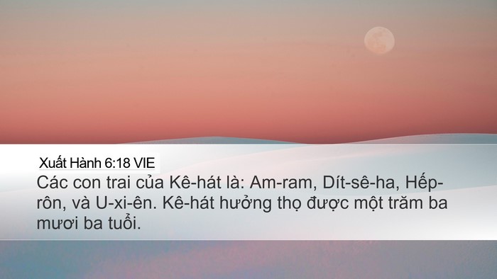 Xuất Hành 6:18 VIE Bible Verse Image