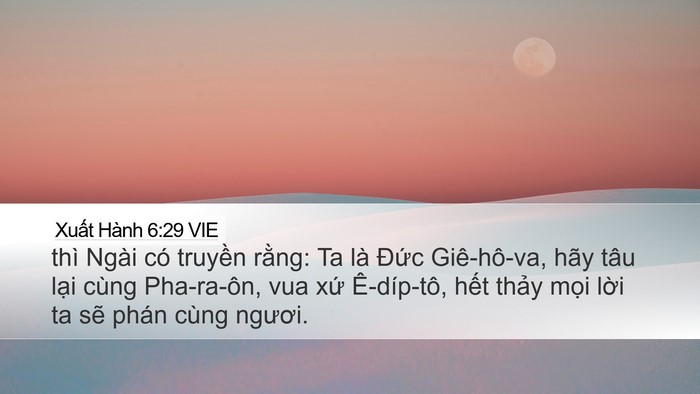 Xuất Hành 6:29 VIE Bible Verse Image