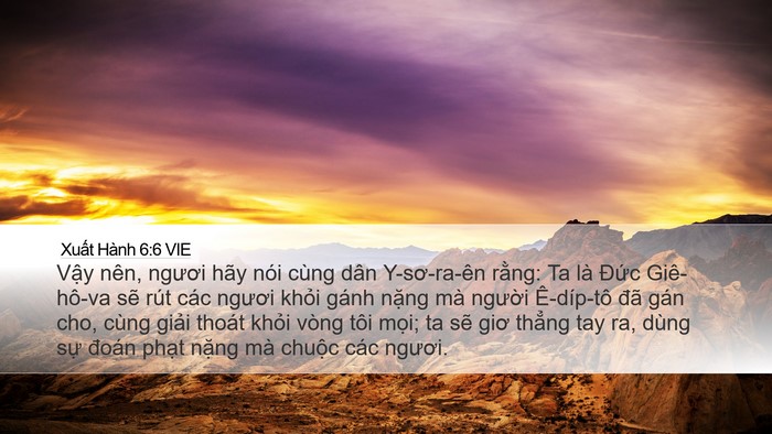 Xuất Hành 6:6 VIE Bible Verse Image