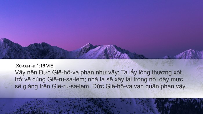 Xê-ca-ri-a 1:16 VIE Bible Verse Image