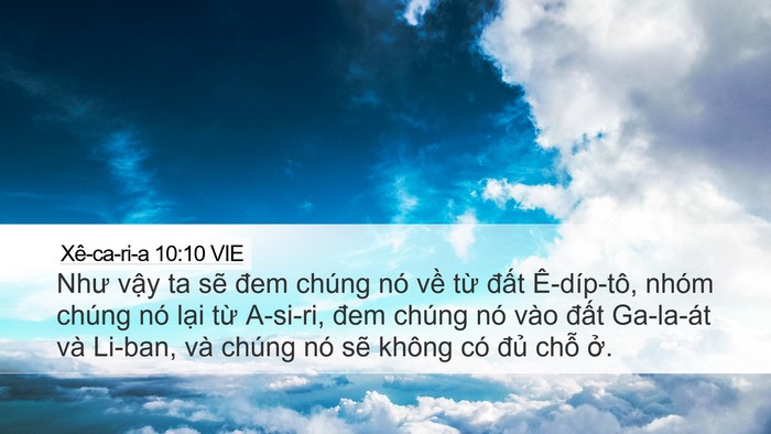 Xê-ca-ri-a 10:10 VIE Bible Verse Image