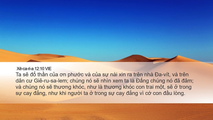 Xê-ca-ri-a 12:10 VIE Bible Verse Image