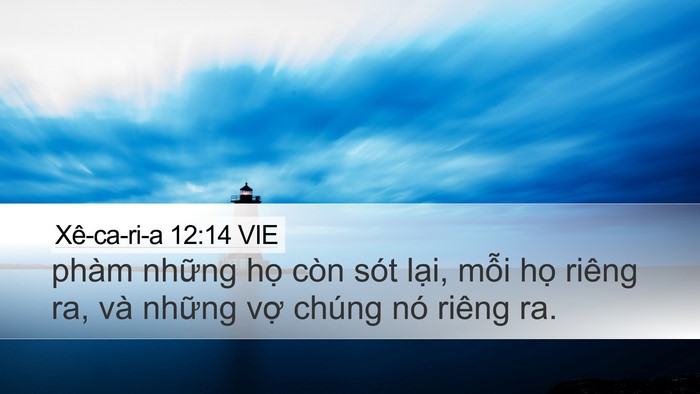 Xê-ca-ri-a 12:14 VIE Desktop Wallpaper - phàm những họ còn sót lại, mỗi họ - Desktop Bible Verse Wallpaper