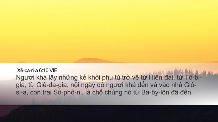 Xê-ca-ri-a 6:10 VIE Bible Verse Image