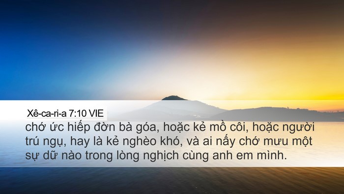 Xê-ca-ri-a 7:10 VIE Bible Verse Image