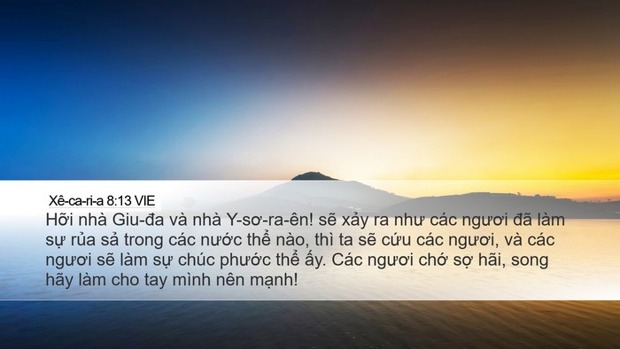 Xê-ca-ri-a 8:13 VIE Bible Verse Image