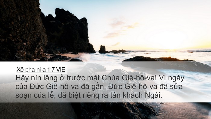 Xê-pha-ni-a 1:7 VIE Bible Verse Image