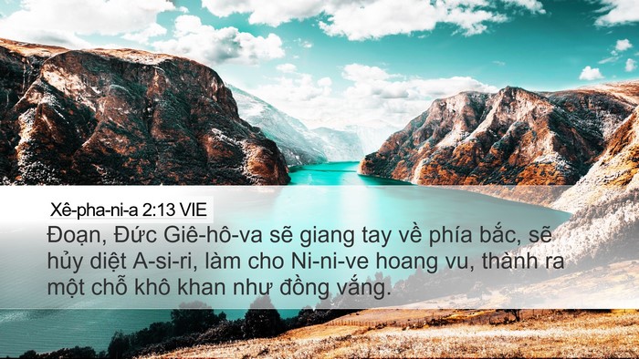 Xê-pha-ni-a 2:13 VIE Bible Verse Image