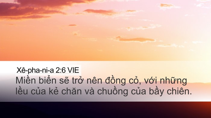 Xê-pha-ni-a 2:6 VIE Bible Verse Image