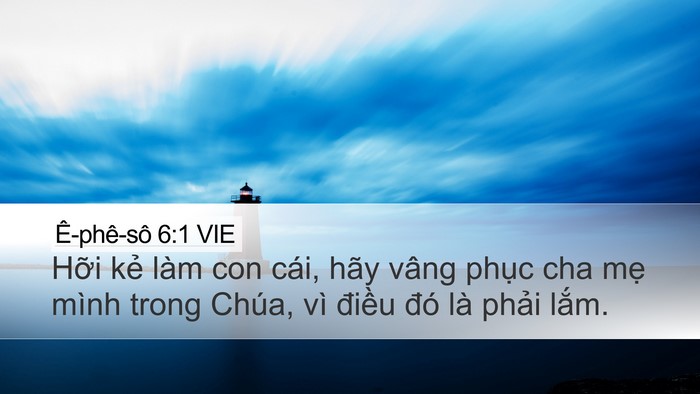 Ê-phê-sô 6:1 VIE Bible Verse Image
