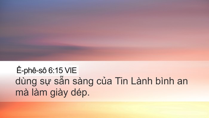 Ê-phê-sô 6:15 VIE Bible Verse Image