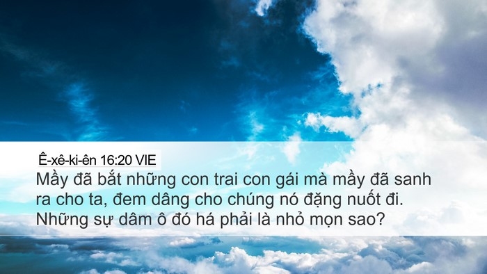 Ê-xê-ki-ên 16:20 VIE Bible Verse Image