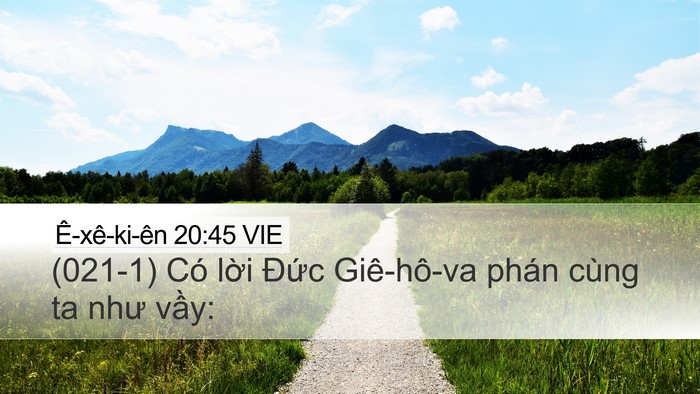 Ê-xê-ki-ên 20:45 VIE Desktop Wallpaper - (021-1) Có lời Đức Giê-hô-va phán cùng - Desktop Bible Verse Wallpaper