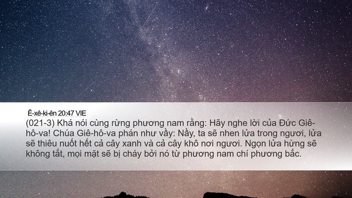 Ê-xê-ki-ên 20:47 VIE Bible Verse Image