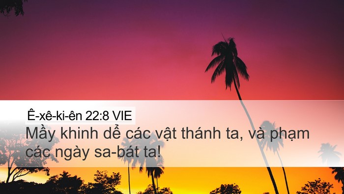 Ê-xê-ki-ên 22:8 VIE Bible Verse Image