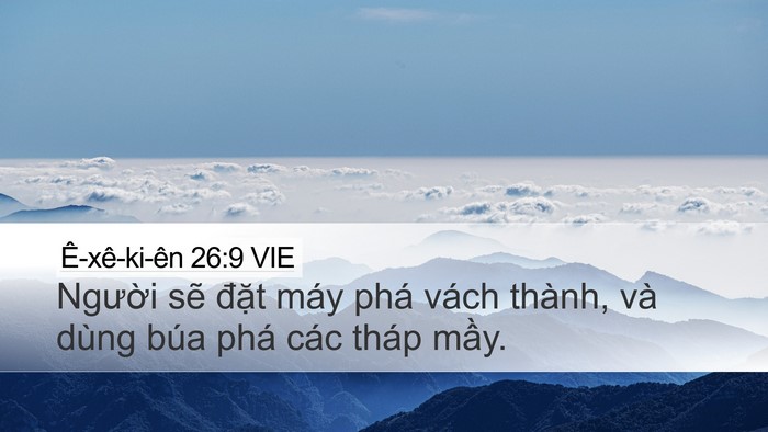 Ê-xê-ki-ên 26:9 VIE Bible Verse Image