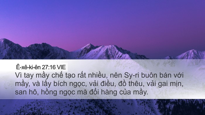 Ê-xê-ki-ên 27:16 VIE Bible Verse Image