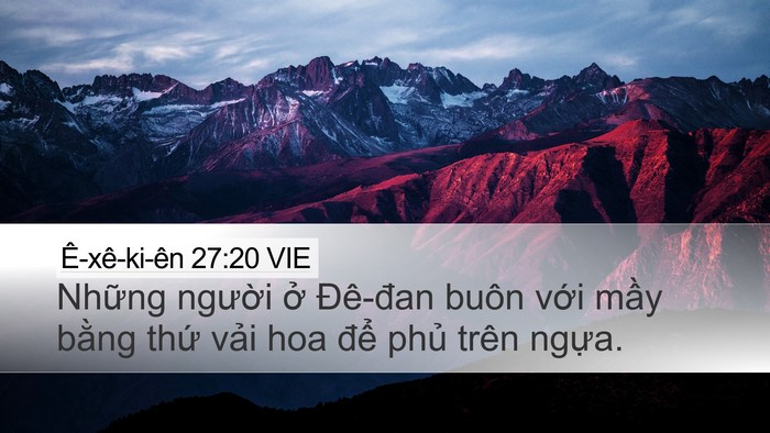 Ê-xê-ki-ên 27:20 VIE Bible Verse Image