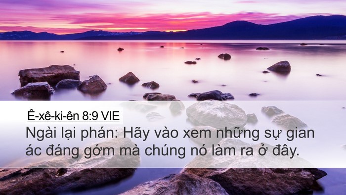 Ê-xê-ki-ên 8:9 VIE Bible Verse Image