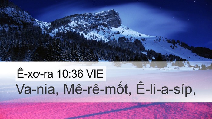 Ê-xơ-ra 10:36 VIE Desktop Wallpaper - Va-nia, Mê-rê-mốt, - Desktop Bible Verse Wallpaper