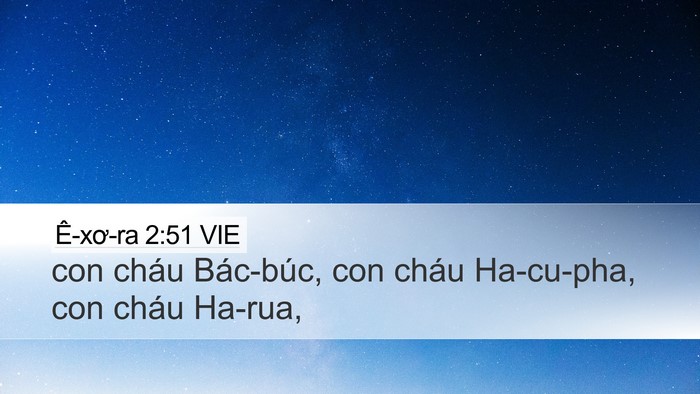 Ê-xơ-ra 2:51 VIE Desktop Wallpaper - con cháu Bác-búc, con cháu Ha-cu-pha, con - Desktop Bible Verse Wallpaper