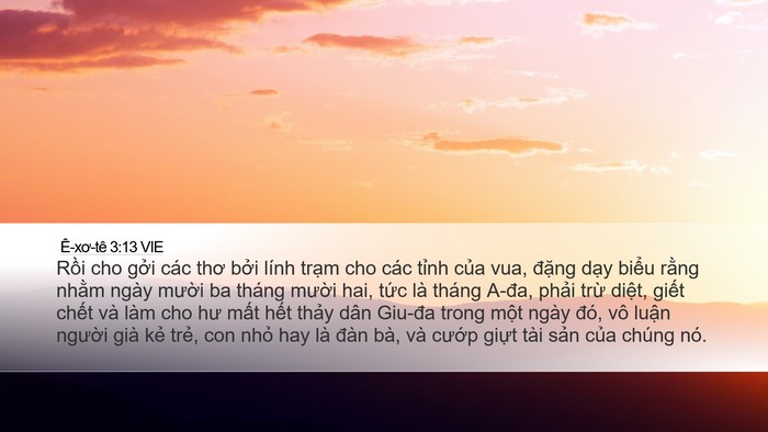Ê-xơ-tê 3:13 VIE Bible Verse Image