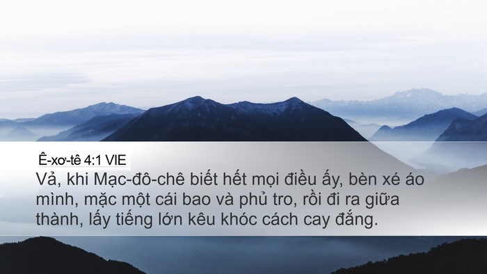 Ê-xơ-tê 4:1 VIE Bible Verse Image