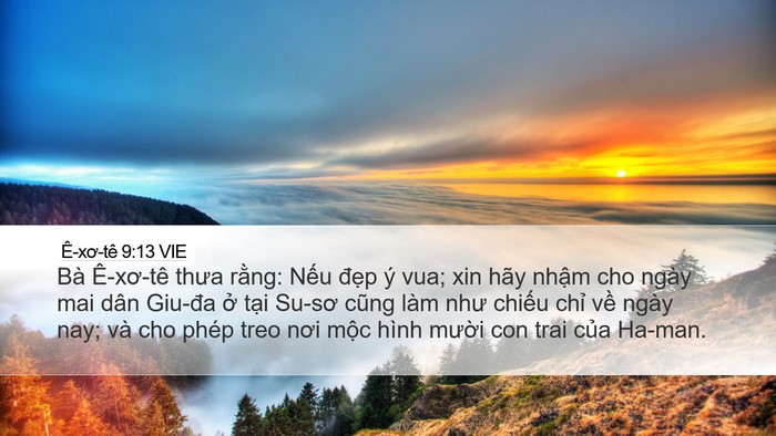 Ê-xơ-tê 9:13 VIE Bible Verse Image